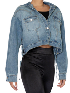 Knot Your Average Fringe Denim Jacket